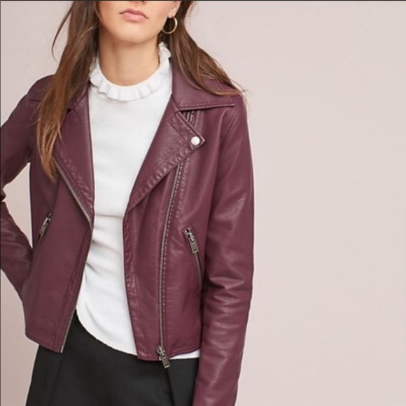 Anthropologie Jackets & Blazers - Anthro Vegan Leather Moto Jacket